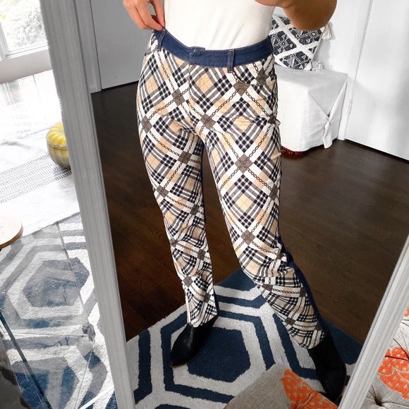 π ICC JEANSWEAR BY CLAIRE PLAID DENIM TWO TONED JEANS! - Picture 4 of 8